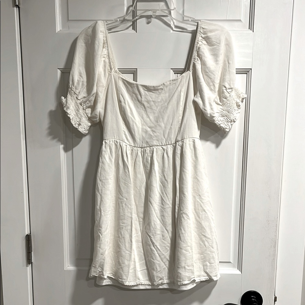 Altar’d State Smocked Back White Mini Dress Size Small